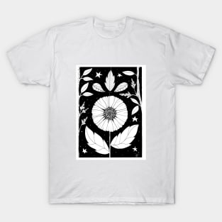 Flower Black & White T-Shirt